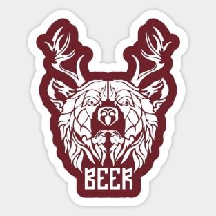 Deer Bear Sticker